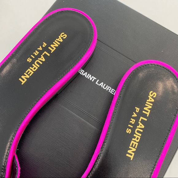 39 9 Saint Laurent Tribute Nu Pieds Slide Sandals - Picture 5 of 16